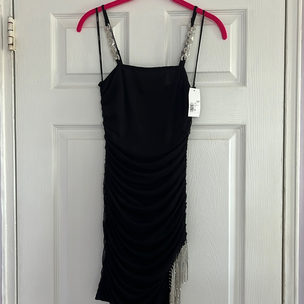 Forever 21 Black Mini Dress with Jewel Crystal detail Brand New Never Worn